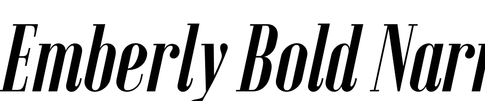 Emberly-Bold-Narrow-Italic font family download free