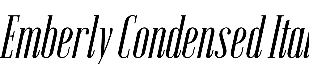 Emberly-Condensed-Italic font family download free