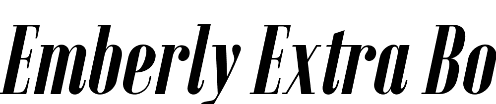 Emberly-Extra-Bold-Narrow-Italic font family download free