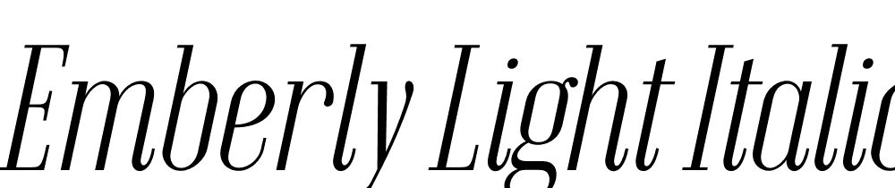 Emberly-Light-Italic font family download free