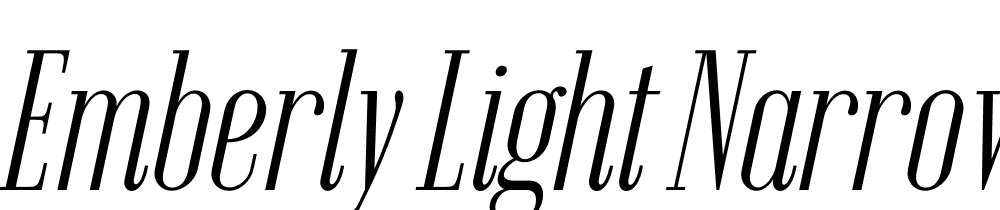 Emberly-Light-Narrow-Italic font family download free