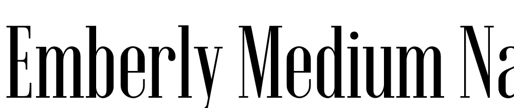 Emberly-Medium-Narrow font family download free