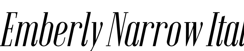 Emberly-Narrow-Italic font family download free