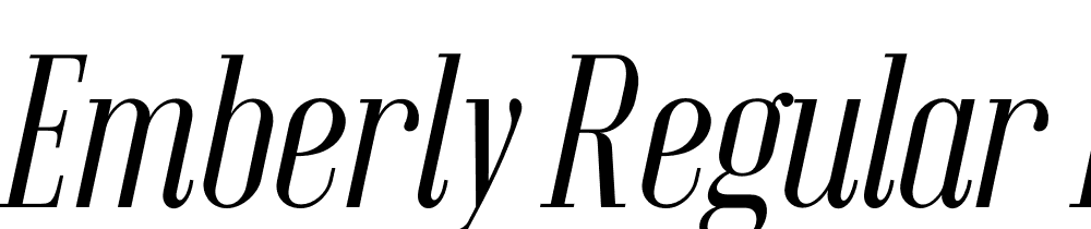 Emberly-Regular-Italic font family download free