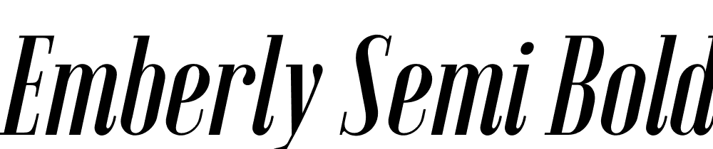 Emberly-Semi-Bold-Narrow-Italic font family download free