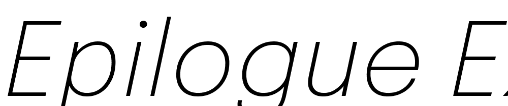 Epilogue-ExtraLight-Italic font family download free