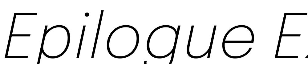 Epilogue-ExtraLight-Italic font family download free