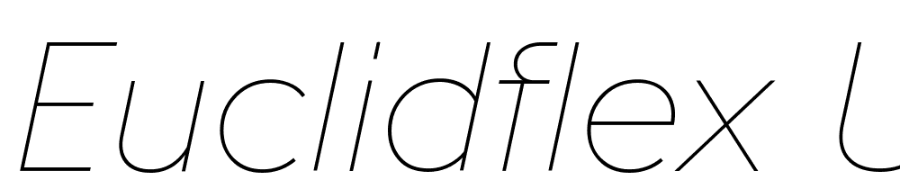 EuclidFlex-UltraLightItalic font family download free