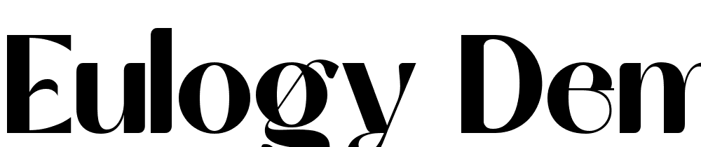 Eulogy-Demo-Bold font family download free