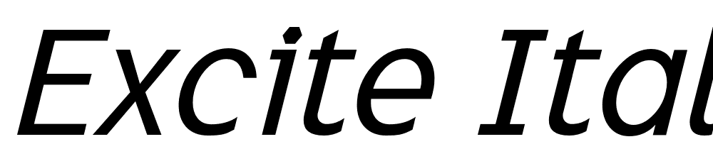 Excite-Italic font family download free