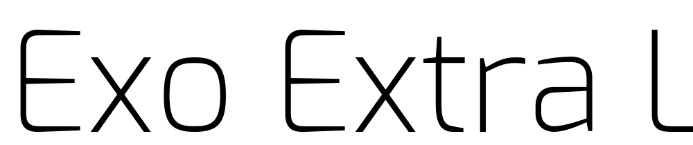 Exo-Extra-Light font family download free