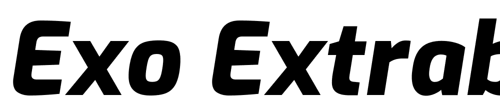 Exo-ExtraBold-Italic font family download free