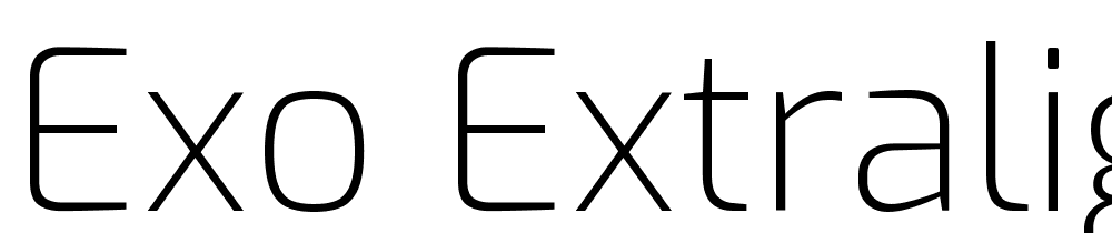 Exo-ExtraLight font family download free