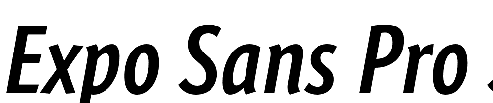 Expo-Sans-Pro-Semibold-Cond-Italic font family download free