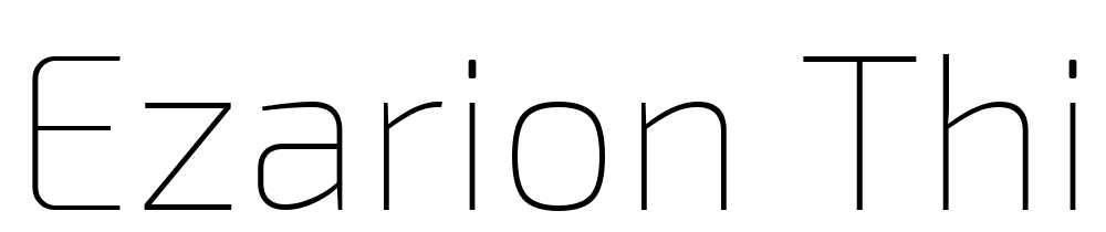 Ezarion-Thin font family download free