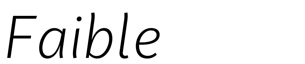 Faible font family download free