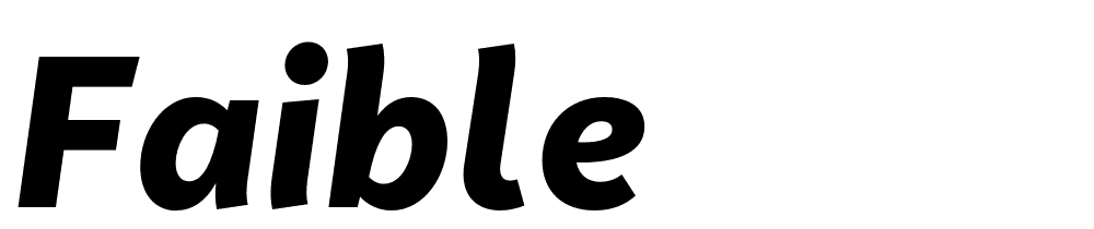 Faible font family download free