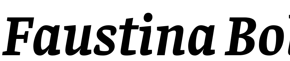 Faustina-Bold-Italic font family download free