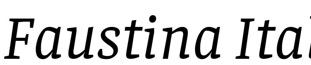 Faustina-Italic font family download free