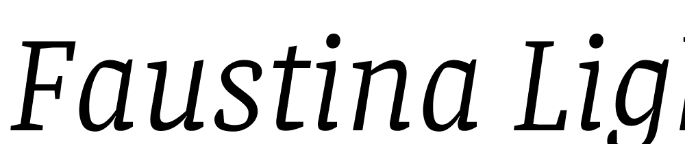 Faustina-Light-Italic font family download free