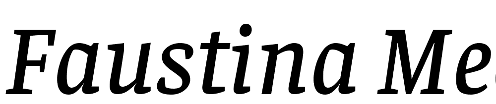 Faustina-Medium-Italic font family download free