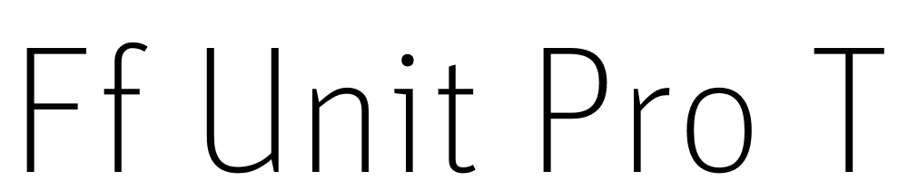 FF-Unit-Pro-Thin font family download free