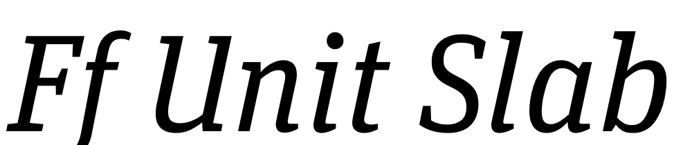 FF-Unit-Slab-Pro-Italic font family download free