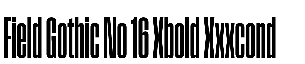 Field-Gothic-No.16-XBold-XXXCond font family download free