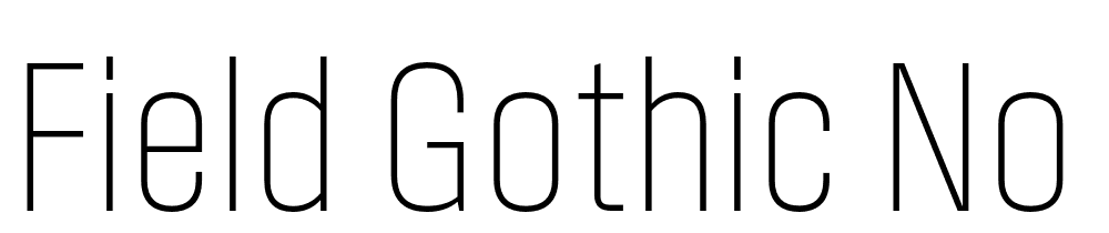 Field-Gothic-No.40-XLight-Cond font family download free