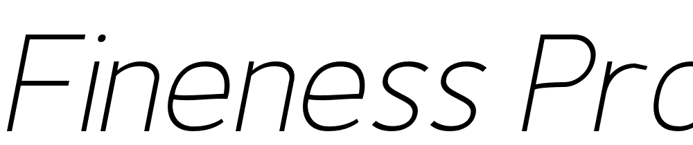 Fineness-Pro-ExtraLight-Italic font family download free