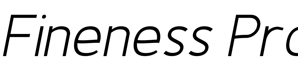 Fineness-Pro-Light-Italic font family download free