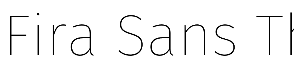 Fira-Sans-Thin font family download free