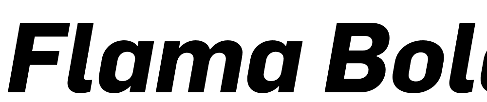 Flama-Bold-Italic font family download free