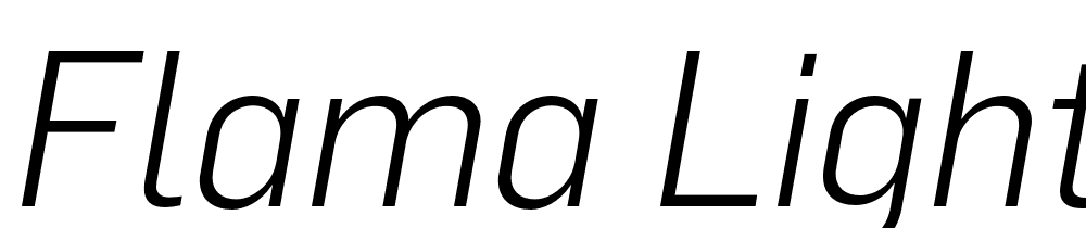 Flama-LightItalic font family download free