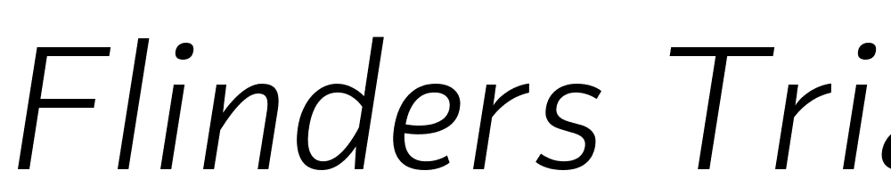 Flinders-Trial-Light-Italic font family download free