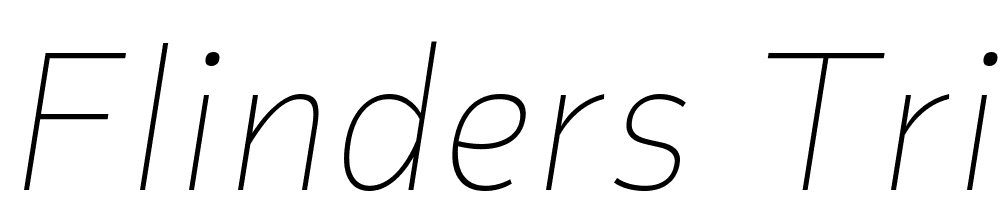 Flinders-Trial-Thin-Italic font family download free