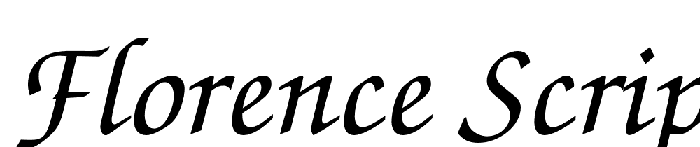 Florence Script Fs font family download free