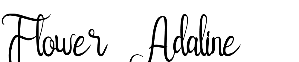 Flower-Adaline font family download free