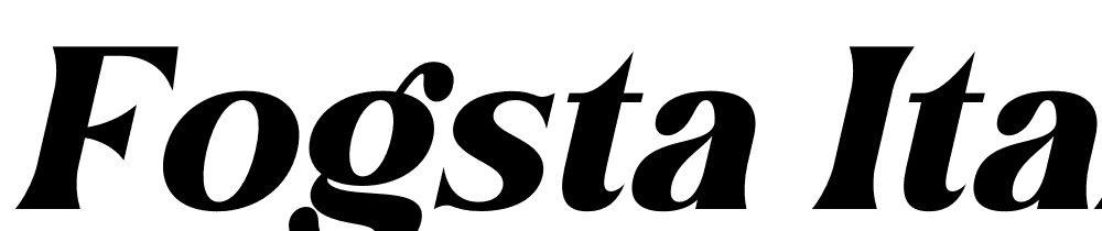 Fogsta-Italic font family download free