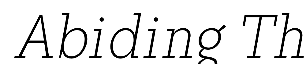  DEMO Abiding Th Italic font family download free