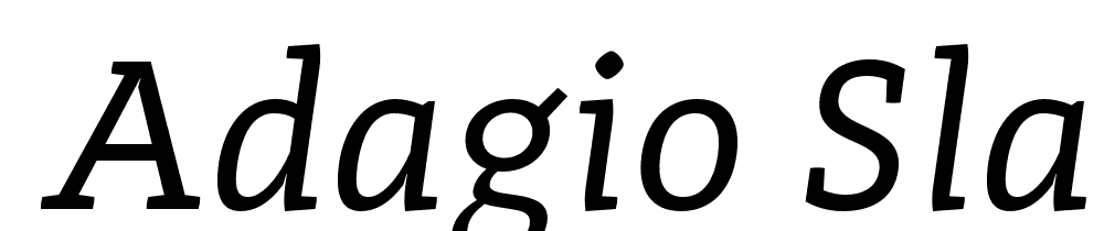  DEMO Adagio_Slab Italic font family download free