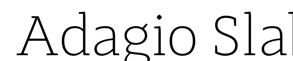  DEMO Adagio_Slab Thin Regular font family download free