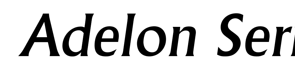  DEMO Adelon Serial Medium Italic font family download free