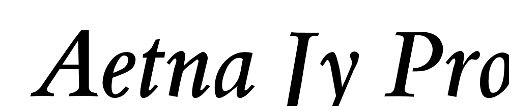  DEMO Aetna JY Pro Bold Italic font family download free