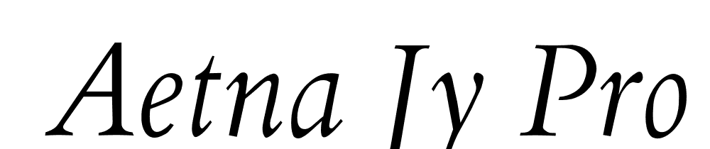  DEMO Aetna JY Pro Italic font family download free