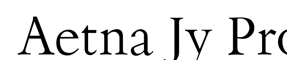  DEMO Aetna JY Pro Regular font family download free