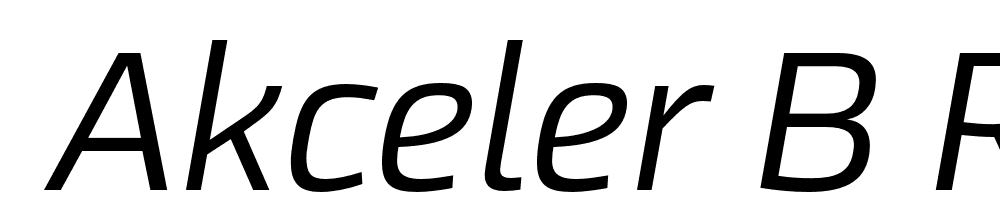  DEMO Akceler B Regular font family download free