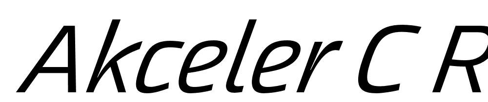  DEMO Akceler C Regular font family download free