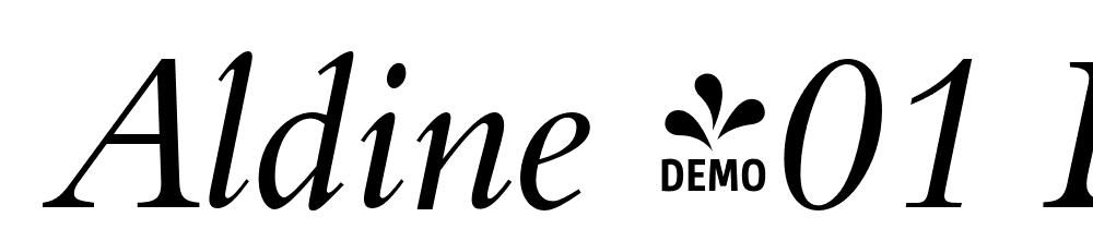  DEMO Aldine 401 BT Italic font family download free