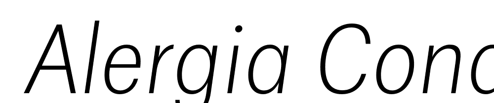  DEMO Alergia Condensed ExtraLight Italic font family download free